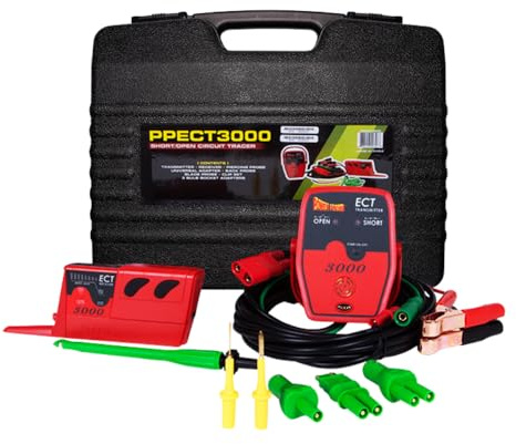 Power Probe PPECT3000 Vehicle Electrical Short Circuit and Open Circuit Locator - Electrical Fault Locator and Tracer - Carrying Case Kit with Accessories