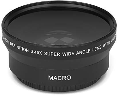 0.45x - 62mm HD Echtglas Marken Optik Weitwinkel Makro Vorsatz Linse Objektiv