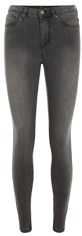 Vero Moda NOS Femme Vmtanya Mr S Piping Jeans Vi207 Noos Jean Skinny Not Applicable, Gris (Dark Grey Denim Dark Grey Denim), 42/ L32 (Taille Fabricant: X-Large)