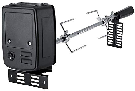MAGT Rotisserie Set with Motor, Universal BBQ Battery Operated Rotisserie Kit
