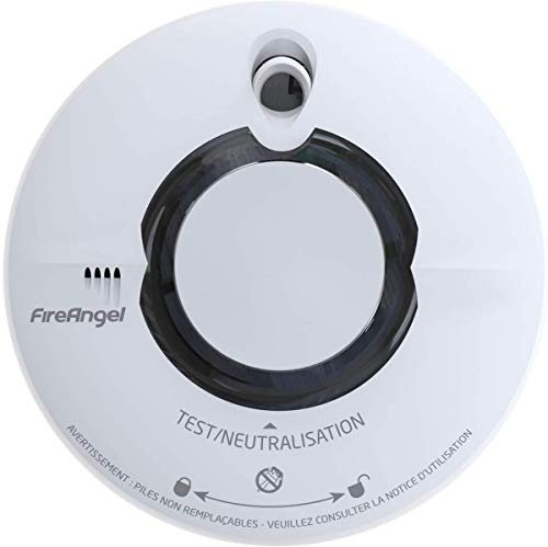 FireAngel ST-630 Alarme Incendie Détecteur de Fumée, Détecteur Incendie pour la Maison, Pile de 10 Ans, Connectable au Réseau sans Fil, NF