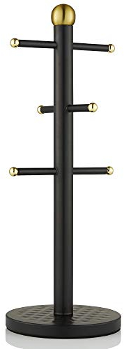 Swan SWKA17520BLKN Gatsby 6 Branch Mug Tree, Black, One Size