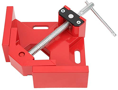 Fafeicy Abrazadera de ángulo recto de esquina de 90 grados, mango en T, agarre para carpintería, accesorio rápido, aleación de aluminio(rojo), Sargentos de ángulo recto