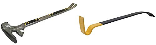 Stanley FatMax Fubar III (5-in-1 Abbruchwerkzeug, Vorschlaghammer) 1-55-120 & Wonder Bar X21 Stemmeisen (abgeflachte Nut, aus wäremvergütetem Karbonstahl, ergonomisch geformt) 1-55-526