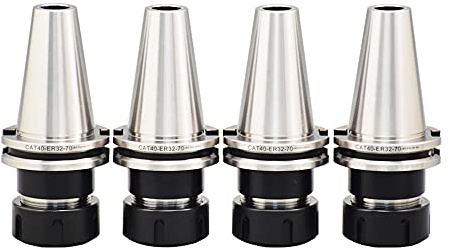4 Stück CAT40-ER32-4,00 Zoll (70 mm) CNC-Drehmeißel-Halter mit CAT40-45° freien Zugbolzen