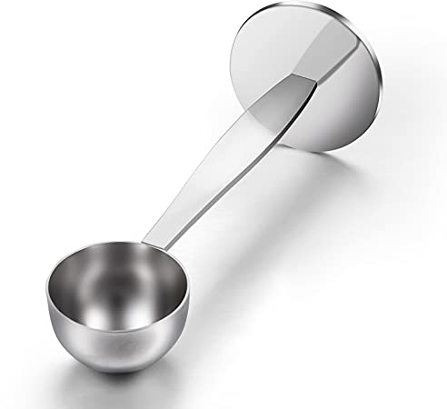 WILLIZTER 2 in 1 Stainless Steel Coffee Scoop Tamping Dual-Purpose Coffee Spoon Multi Function Spoon Holder Coffee Tools for Measuring and Tamping