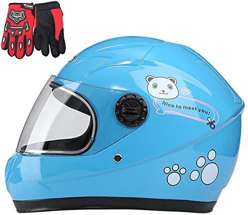 Cuffie per Bambini, Casco da Moto per Bambini, caschi da Motocicletta, Moto mobilette Ragazzi Ragazze Bambini, 3 Colori del Designer Creato per Scelta,Nero