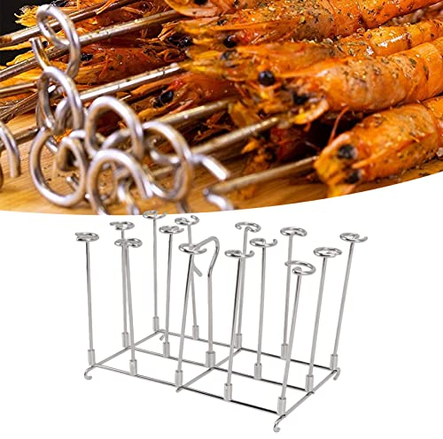 Spießständer, BBQ Dehydrierungsständer, Edelstahl Spießständer, Foodi 8 und Instant Pot 8 Heißluftfritteuse Zubehör kompatibel, für Küche Kochen Barbecue