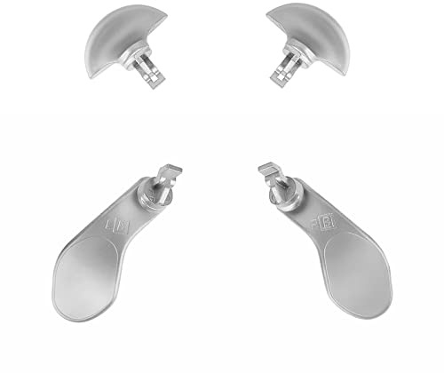 marspell 4PCS Metal Paddles for PS5 Dual-Sense Edge Wireless Controller, Back Hair Trigger Locks Replacement Parts for PS5 Elite Controller(Silver)