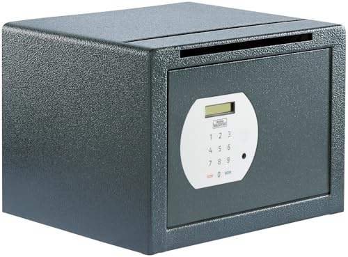 Burg-Wächter Pure-Safe PS 120 E EWS Coffre-fort avec serrure à combinaison électronique et fente d'introduction, fixation murale et au sol, 20,6 l, 12,8 kg, anthracite