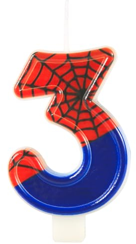 Candela Ragno con Numero Topper, Ragnatela per Torta di Compleanno, Forniture per Feste a Tema Ragno e Halloween (3)