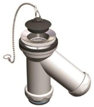 Sifone Y compatto c/valvola lavabo/bidet