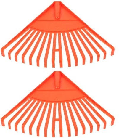 SUPVOX Rastrillo De Jardín De Plástico 16 Dientes Herramienta para Césped Y Limpieza De Hoja Paquete De 2 Piezas Ideal para Jardines