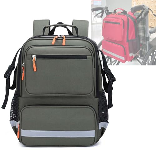 Cubstone Rollstuhl Rucksack, Motorisierte Rollstuhltasche für Erwachsene, Große Kapazität Rollstuhlzubehör/Rollstuhltasche Hinten, Rollstuhl Aufbewahrungstasche - für von losen Gegenständen (D)