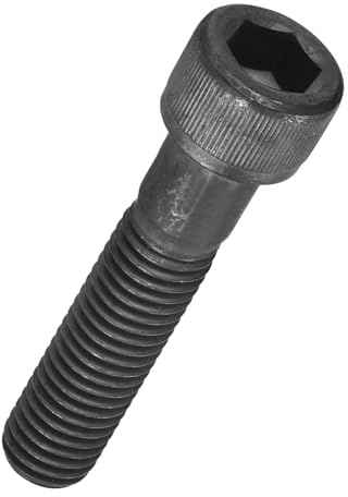Kozelo 5 Stück Zylinderschrauben mit Innensechskant Schrauben Schwarzoxid | M12-1, 75 x 55mm, Innensechskantschraube, Kohlenstoffstahl, DIN 912, Teilgewinde, Für Industrielle Mechanischen