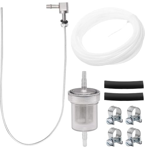 Udbrud Kraftstoff Standrohr set, Tankentnehmer mit 1 Ölfilter 1 Kraftstoffleitung 2 Verbindungsrohr 4 Schlauchschelle Standheizung Tank Kit für Eberspacher Webasto Heizsysteme Heizöl