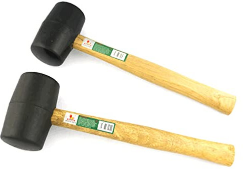 Angoily Elastic Rubber Mallet Hammer Double Headed Design for Woodworking and Glass Installation