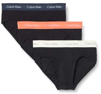 Calvin Klein Men's HIP BRIEF 3PK 0000U2661G Hip Brief, Multi (BLACK BODIES W/INK/CORAL POP/SNOW), M
