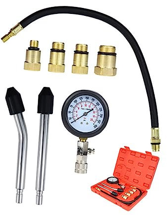 OUNONA Kompressionsmessgerät Auto-druckmesser-kit Mit Adapter Motorrad-druckmesser Zylinder- Auto-motor-testgerät Benzin-gas-messer Psi Bar Kurbelwellen Und Queradapter