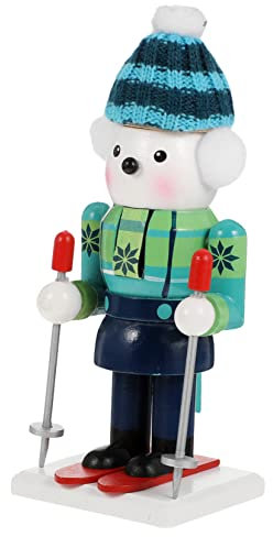 MOBUTOFU Adorable Nutcracker De Madera De Animales para Decoración Navideña Muñeco De Navidad De Cartoon Adorno De Escritorio para Hogar y Fiesta