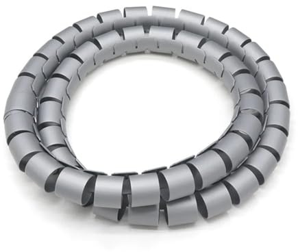 WEKONUMEX Organizzatore per Cavi Cable Organizer, Tubo di Protezione for avvolgicavo a Spirale, Multicolore, 25 mm x 30 mm, 1-10 Metri(Grey,ID 30mm 3 Meter)