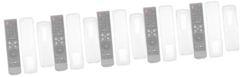 POPETPOP 15 Pièces Protection Silicone Transparente pour Télécommandes TV et Climatisation Souples et Cache Poussière Transparent Rayures Housse Adaptée pour Télécommande de Téléviseur et