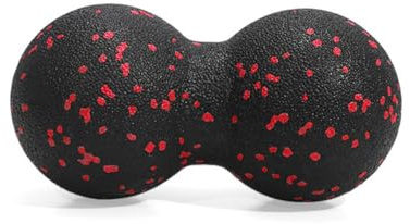 Voarge Klein Self-Massage Twin Gross Kann Effektiv Faszientraining DurchfüHren, Doppelbal für Nacken Rücken Wirbelsäule Beine Fuß Yoga usw. Schwarz-Rot