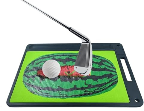 Golf Rasen Übungsmatte | Golf Abschlagmatten Trainingsequipment mit Schwungbahn-Feedback,Trainingsmatte mit Spurerkennung für Profis Anfänger Golfer Indoor Sport Outdoor