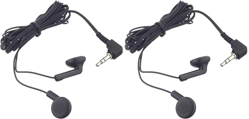 Panasonic RP-HV104 Auricolari In-Ear, Driver da 14.8 mm, Magnete al Neodimio, Cavo 1.2 mt, Design Classico e Leggero, Nero (Confezione da 2)