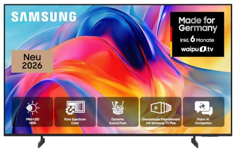 Samsung Mini LED M70H 4K 43 Zoll (108 cm), UHD Fernseher, Mini LED HDR für beeindruckende Details, Motion Xcelerator 144Hz, Dynamik Sound Pack, AI Companion für Fragen, kostenlos 900 Sender, Smart TV