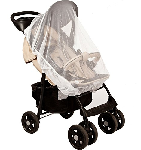 Insektenschutz UNIVERSAL für Buggys Jogger Kinderwagen Zwillingswagen WEIß