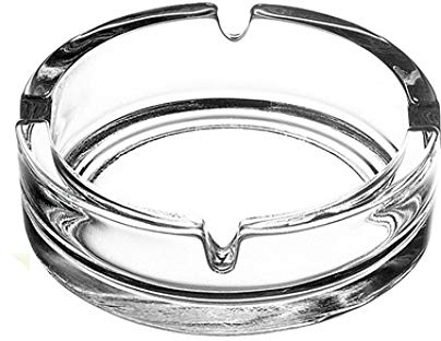 Amara-global 3 Glass Ashtray Round Stackable Outdoor Gastro Wind Solid Clear