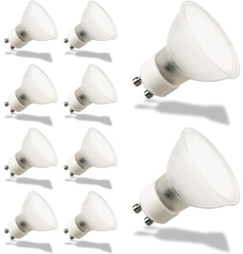 INNOVATE GU10 LED Reflektor 3W Dimmbar Frosted 3000K 10 Stk. LED Spot 260lm | LED Spot 30-100 % Dimmbar Ø 5cm I GU10 Leuchtmittel LED 3000K Warmweiß Energiesparend 270° Abstrahlwinkel Wohnzimmer Küche