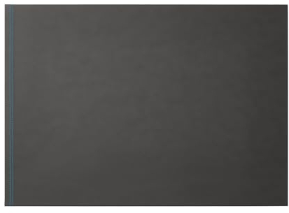 Eglooh - Clio Deluxe - Schreibtischunterlage Leder Anthrazit Grau cm 70x50 - Widerstandsfähige Struktur aus Stahl, elegante blaue Nähten und rutschfester Boden - Made in Italy