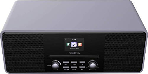 Reflexion HRA19INT/GR Design Internet Radio (2x80Watt) 2,4 TFT Farbdisplay, Uhrenanzeige mit Alarm-Funktion, Bluetooth