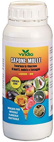 1Litro sapone molle di potassio per orto e frutta CONCENTRATO DA DILUIRE potassico per piante da sali di potassio fumaggine Insetticida lavamelata naturale Biologico
