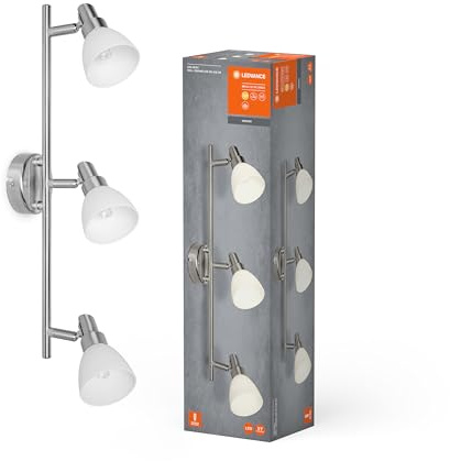 LEDVANCE LED Foco, Foco de 3 focos de calidad fabricado en aluminio, apto para paredes y techos interiores, lámparas recambiables G9 2W incluidas, blanco cálido (2700K), LED SPOT G9 3x2W