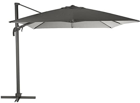Hespéride - Parasol déporté carré inclinable Éléa Ardoise et Graphite