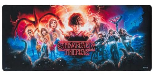 Grupo Erik XXL Mouse Pad - Stranger Things Merchandise | Gaming Desk Mat 31.5 x 13.8 inches, Non-Slip Rubber Keyboard & Mouse Mat Large | Gaming Gifts Gamer, Stranger Things Gifts Under 20 Pounds