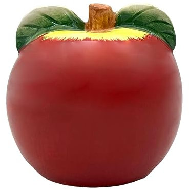 ACK 3D Apple Sponge/Soap Holder, Ceramic Hand Painted Scouring Pad for Kitchen Sink, Kitchen Décor