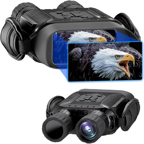 Prismáticos de Visión Nocturna Digital con Pantalla de 4, Binoculares Infrarrojos HD 1080P, Alcance 400m en Oscuridad Total para Observación de Fauna y Senderismo, Tarjeta 32GB Incluida
