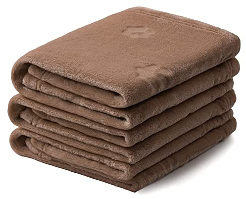Liemuao Super Softe Warme und Weiche Decke für Haustier Hundedecke Katzendecke für Kleine Mittlere Hunde Katzen, Haustierdecke Schlafmatte für Sofa Bett (Braun, S-40 * 60CM)