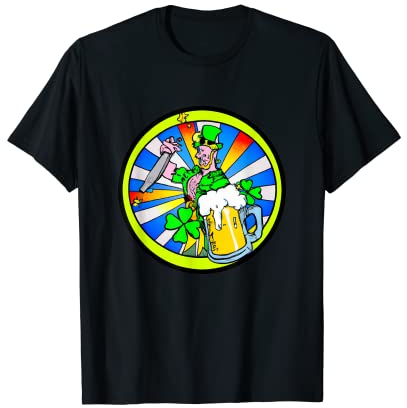 Chope irlandaise trèfle avec bière | Saint Patrick T-Shirt