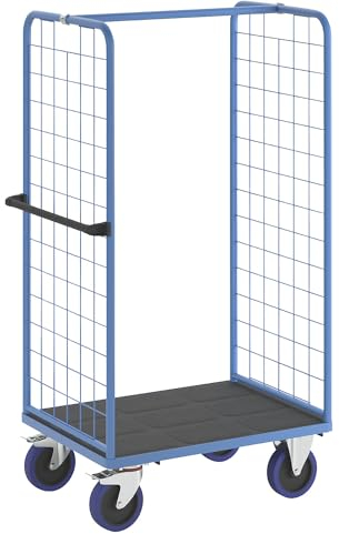 eurokraft | Etagenwagen | mit 2-seitigen Gitterwänden | Ladeflächen-LxB 975 x 700 mm