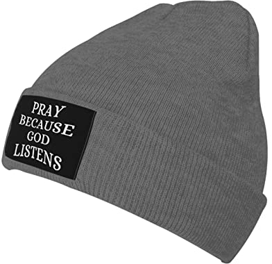 934 Herren Damen Chemo Turban Kopftuch Beten Sie, Weil Gott Zuhört – Christentum Kopf Wraps Warme Sportmütze Bequeme Slouchy Beanie Mütze Für Winter Mädchen Angeln