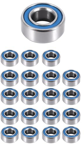 NISHZHU 20PZ MR105-5X10X4Mm Cuscinetti Un Sfera nel Acciaio Un Doppia Schermatura Cuscinetti Un Sfera nel Miniatura, Blu