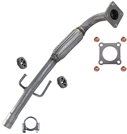 BESTPRICE ATP 1x Abgasrohr Hosenrohrmit Anbaumaterial, 1x Bügelschelle | Kompatibel mit: SEAT AROSA, VW LUPO I, POLO, POLO III, POLO Van Kasten/Schrägheck