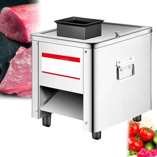 Hydravex Meat Cutter Slicer Cutting Machine Cube Shredded Meat, Automatic Fresh Meat Cutting Machine, Stainless Steel Chicken Fish Beef Chicken Meat Vegetable Slicer for Home,10MM