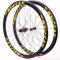 700C Bicycle Wheel Set Carbon V Brake 38Mm Depth Clincher Carbon Road Bike Wheels Front Rear Wheelset Racing Bike Wheel for 8 9 10 11 Speed Yellow label,700C
