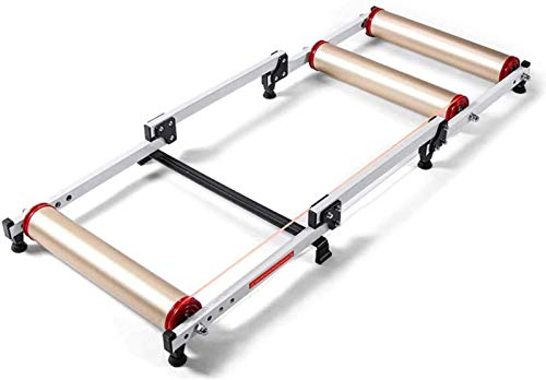 WQZStar Rollentrainer für Fahrräder, Faltbarer Trainingsständer für den Innenbereich, geeignet für 24-29-Zoll-Mountainbikes/700C-Rennräder, MTB-Rennrad-Trainingsstation, Gold (Gold)